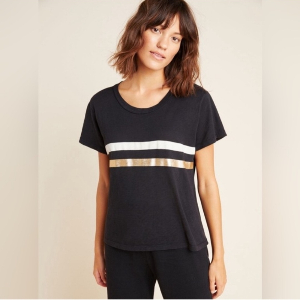 Sundry Black and Gold Women's Top Size 1